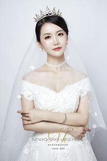 湖南时尚新娘化妆盘发作品 影楼化妆师复古新娘化妆作品